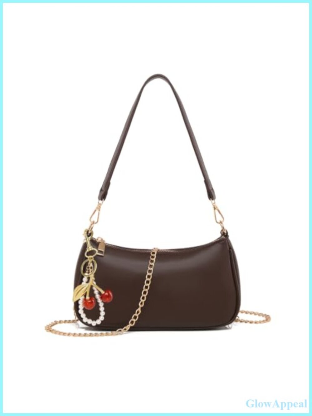 Small Shoulder Bag for Women Mini Purse PU Leather Hobo with Zipper